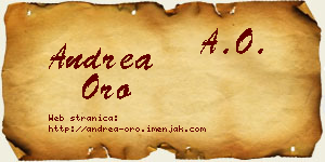 Andrea Oro vizit kartica